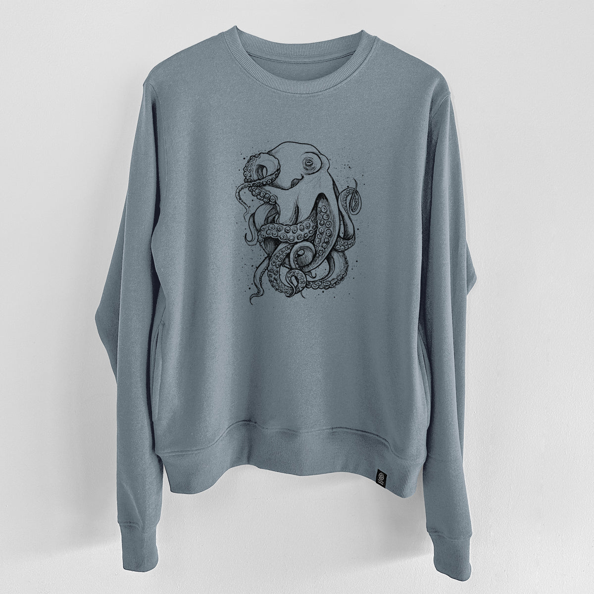 Octopus Vulgaris - Common Octopus  - Unisex Reclaimed Crewneck Sweatshirt