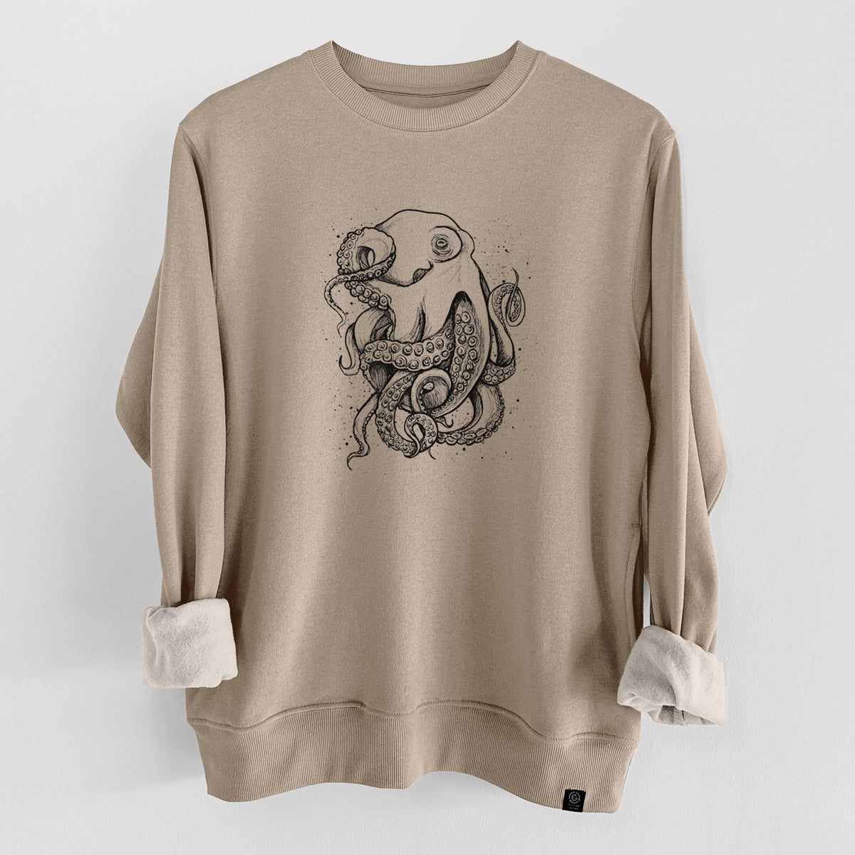 Octopus Vulgaris - Common Octopus  - Unisex Reclaimed Crewneck Sweatshirt