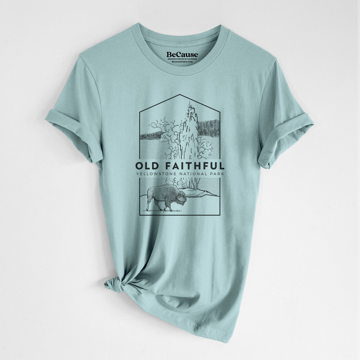 Old Faithful - Yellowstone National Park - Lightweight 100% Cotton Unisex Crewneck