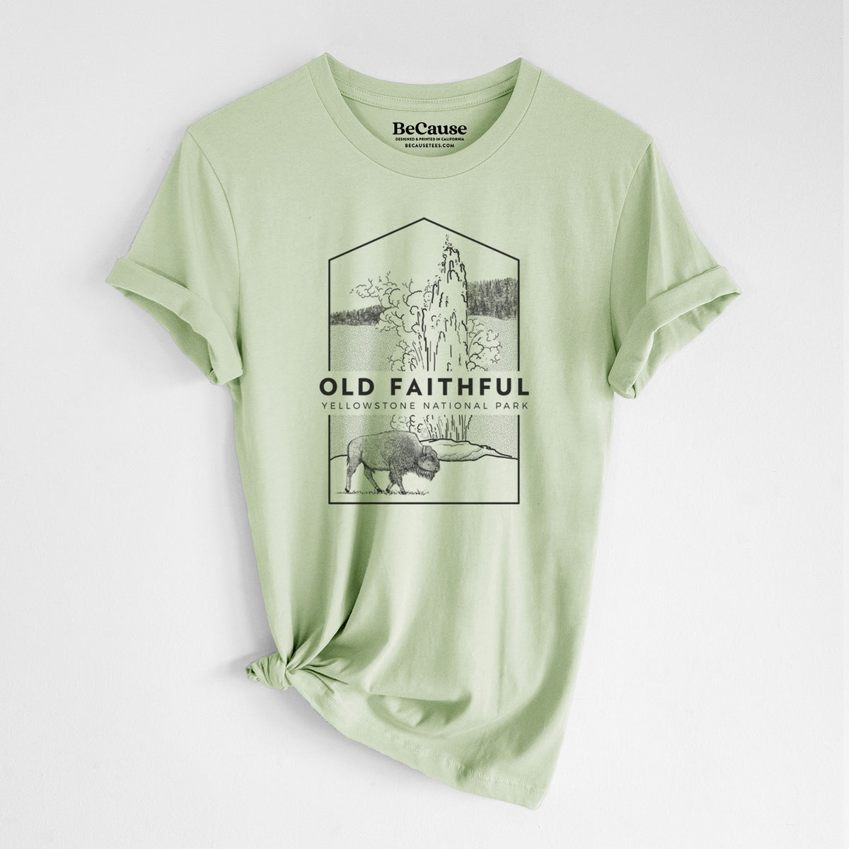 Old Faithful - Yellowstone National Park - Lightweight 100% Cotton Unisex Crewneck