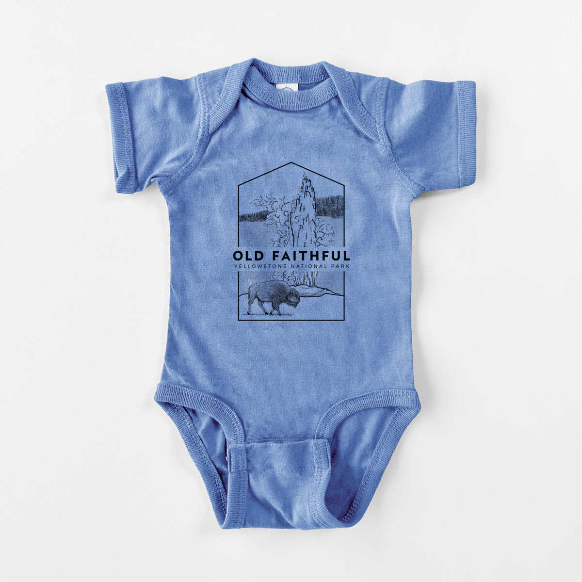 Old Faithful - Yellowstone National Park - Baby Fine Jersey Bodysuit