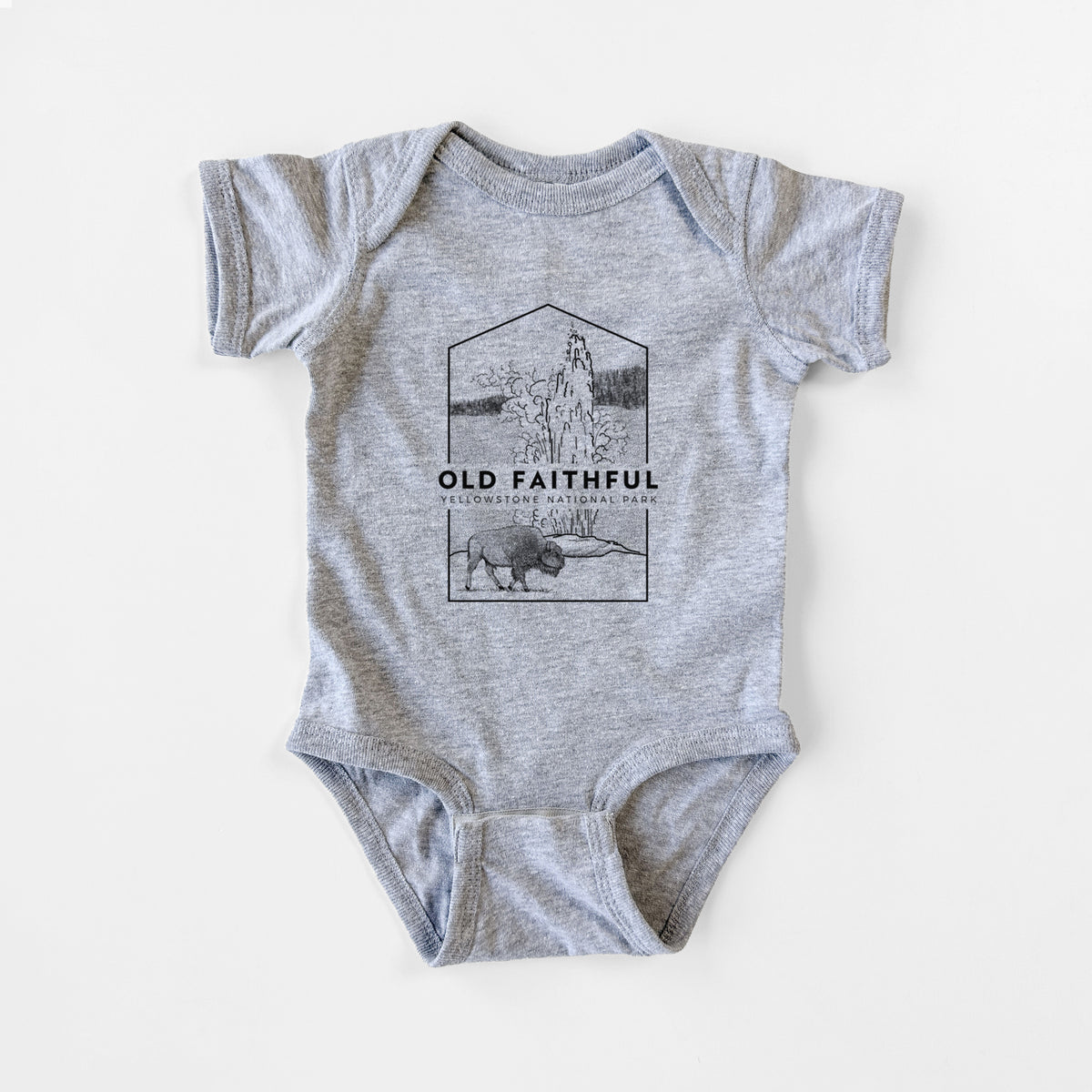 Old Faithful - Yellowstone National Park - Baby Fine Jersey Bodysuit