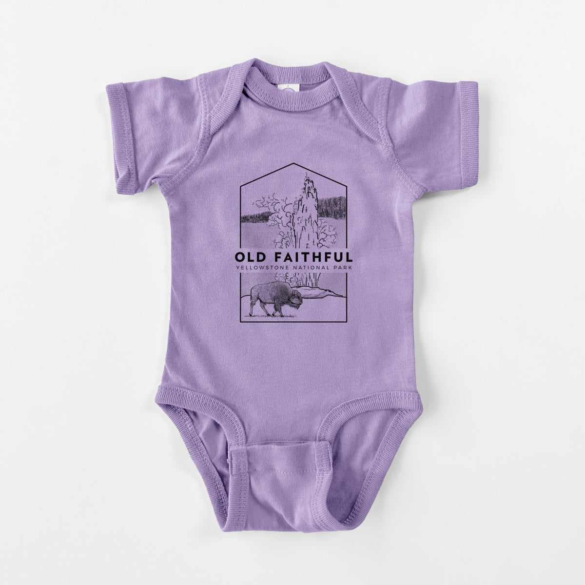 Old Faithful - Yellowstone National Park - Baby Fine Jersey Bodysuit