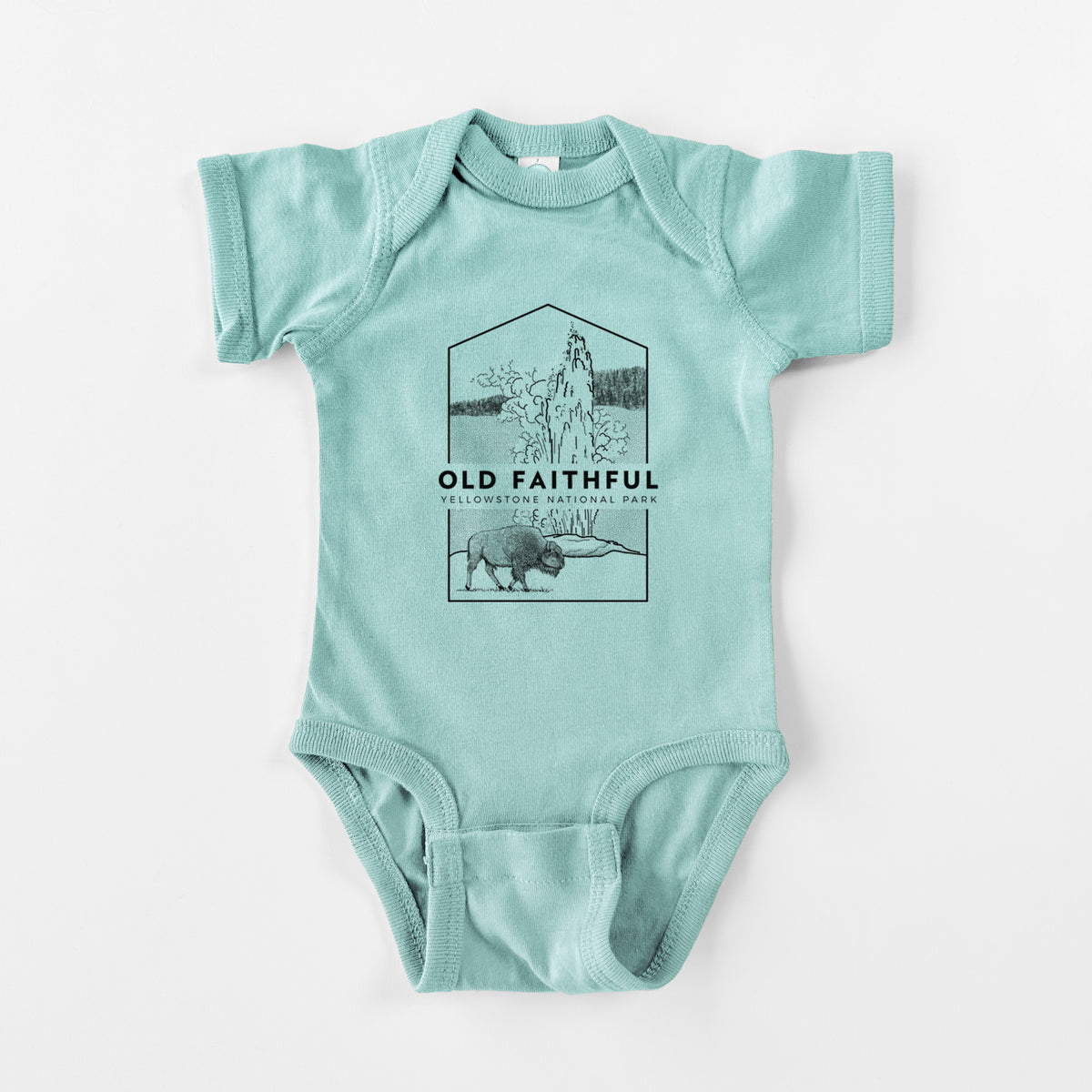 Old Faithful - Yellowstone National Park - Baby Fine Jersey Bodysuit