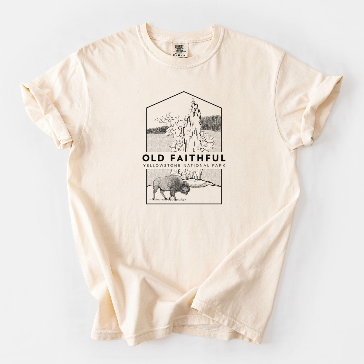 Old Faithful - Yellowstone National Park - Unisex Comfort Colors Garment-Dyed Heavyweight T-shirt