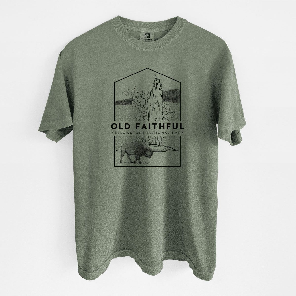 Old Faithful - Yellowstone National Park - Unisex Comfort Colors Garment-Dyed Heavyweight T-shirt