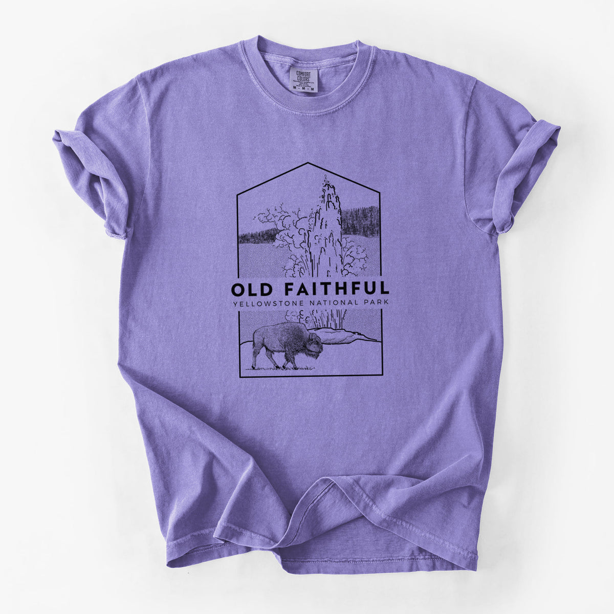 Old Faithful - Yellowstone National Park - Unisex Comfort Colors Garment-Dyed Heavyweight T-shirt
