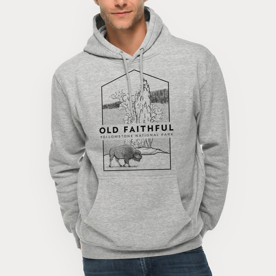 Old Faithful - Yellowstone National Park  - Mid-Weight Unisex Premium Blend Hoodie