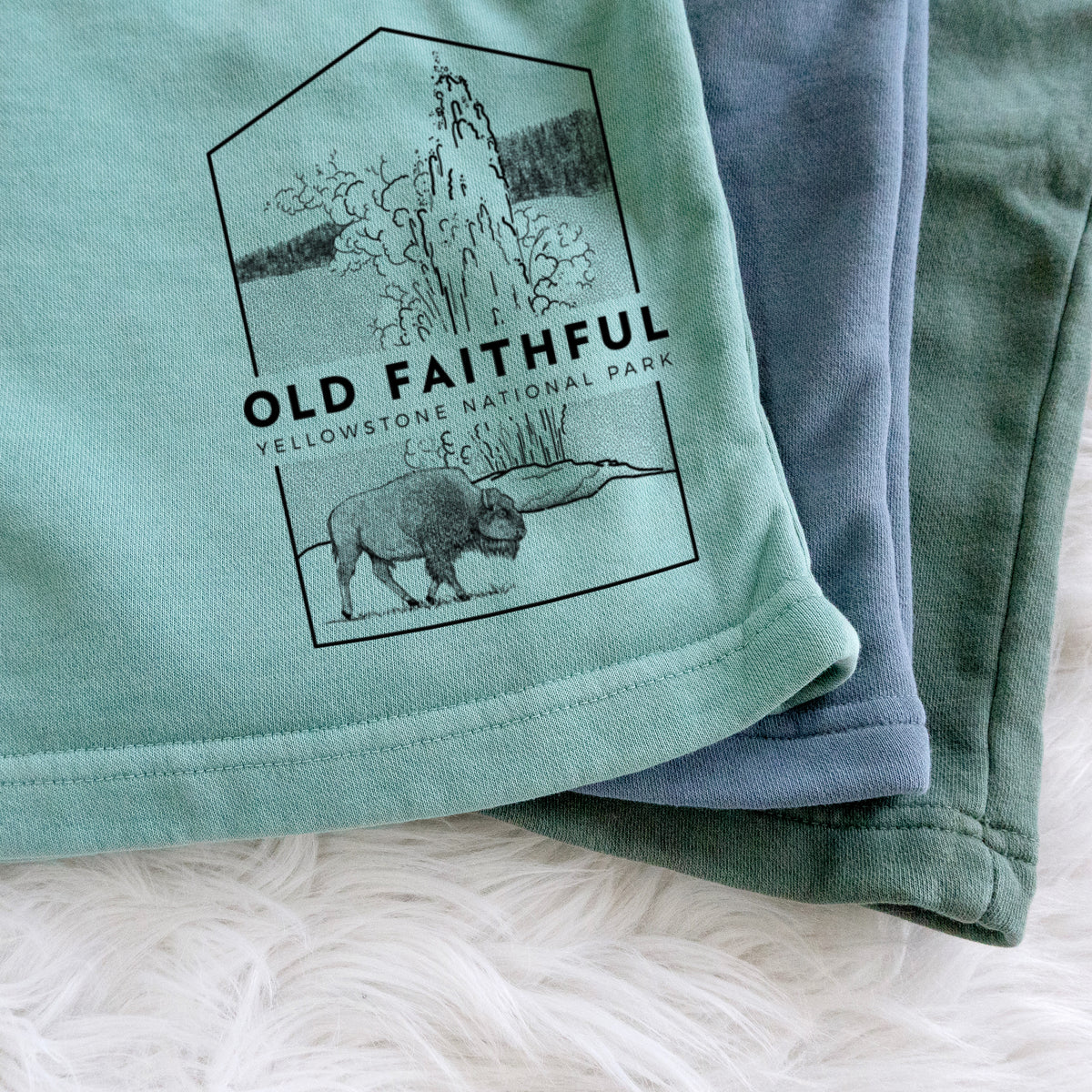 Old Faithful - Yellowstone National Park - Unisex Pigment Dyed Shorts