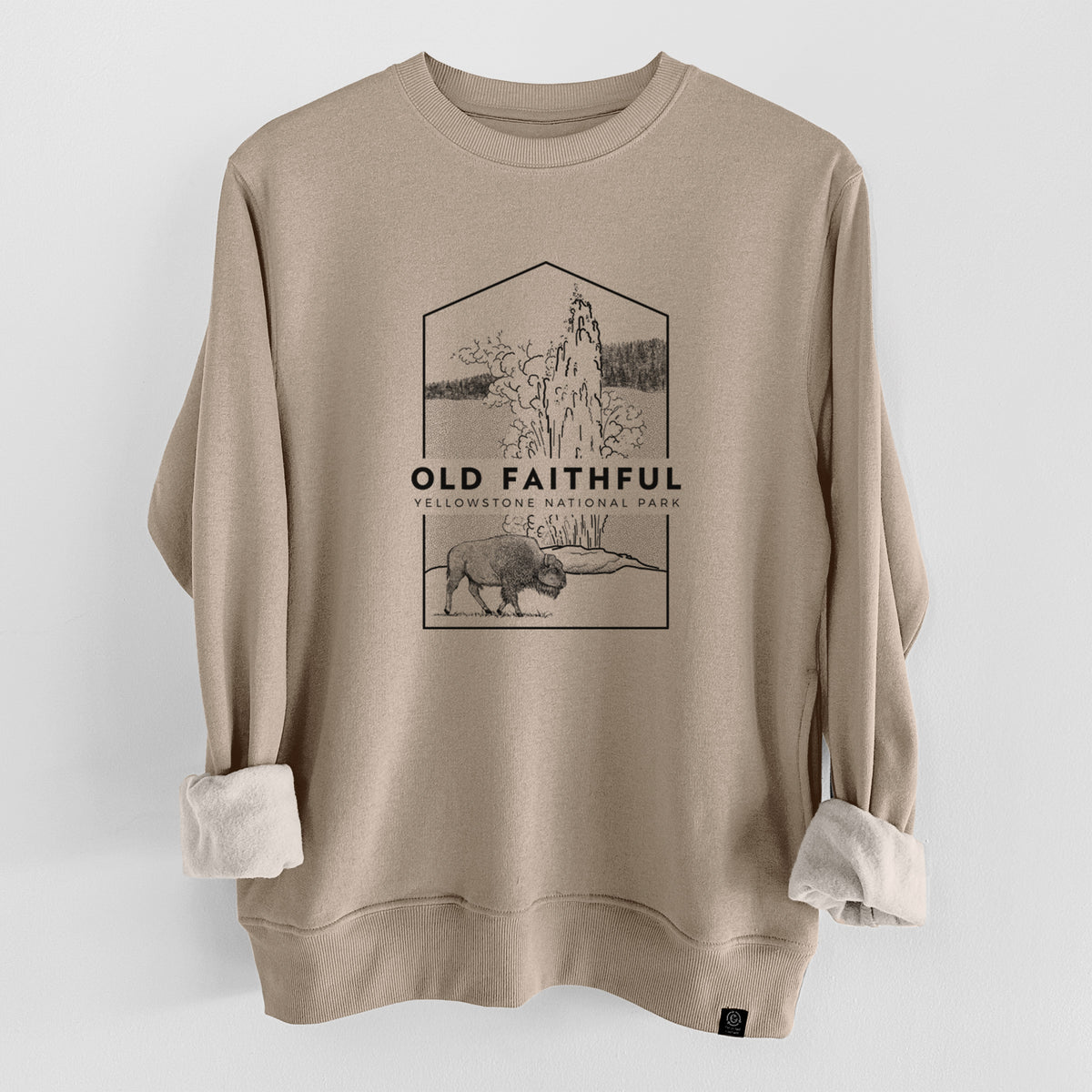 Old Faithful - Yellowstone National Park  - Unisex Reclaimed Crewneck Sweatshirt