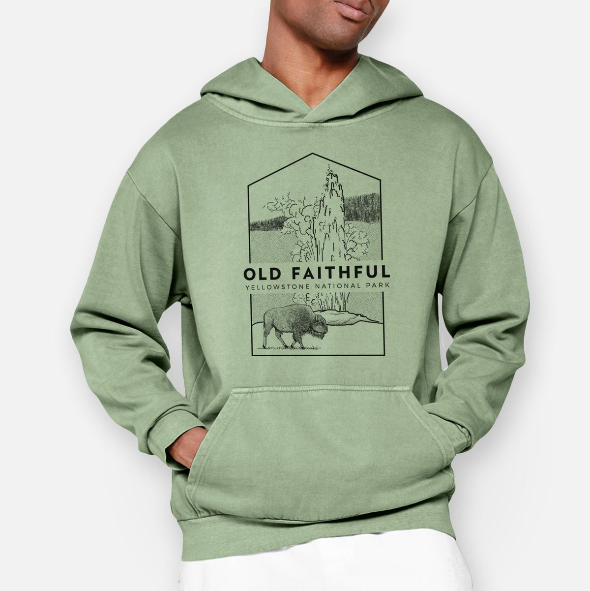 Old Faithful - Yellowstone National Park  - Urban Heavyweight Hoodie