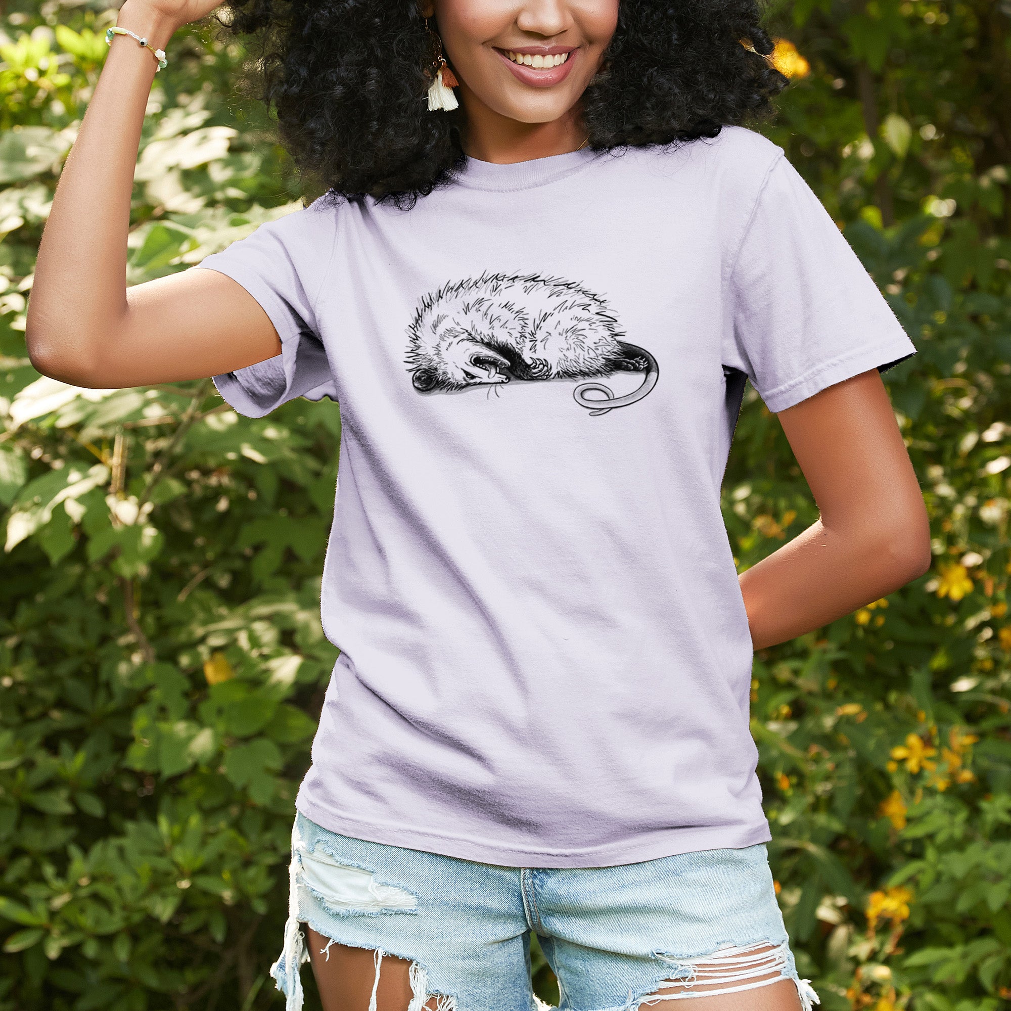 Opossum Playing Dead - Unisex Comfort Colors Garment-Dyed Heavyweight T-shirt