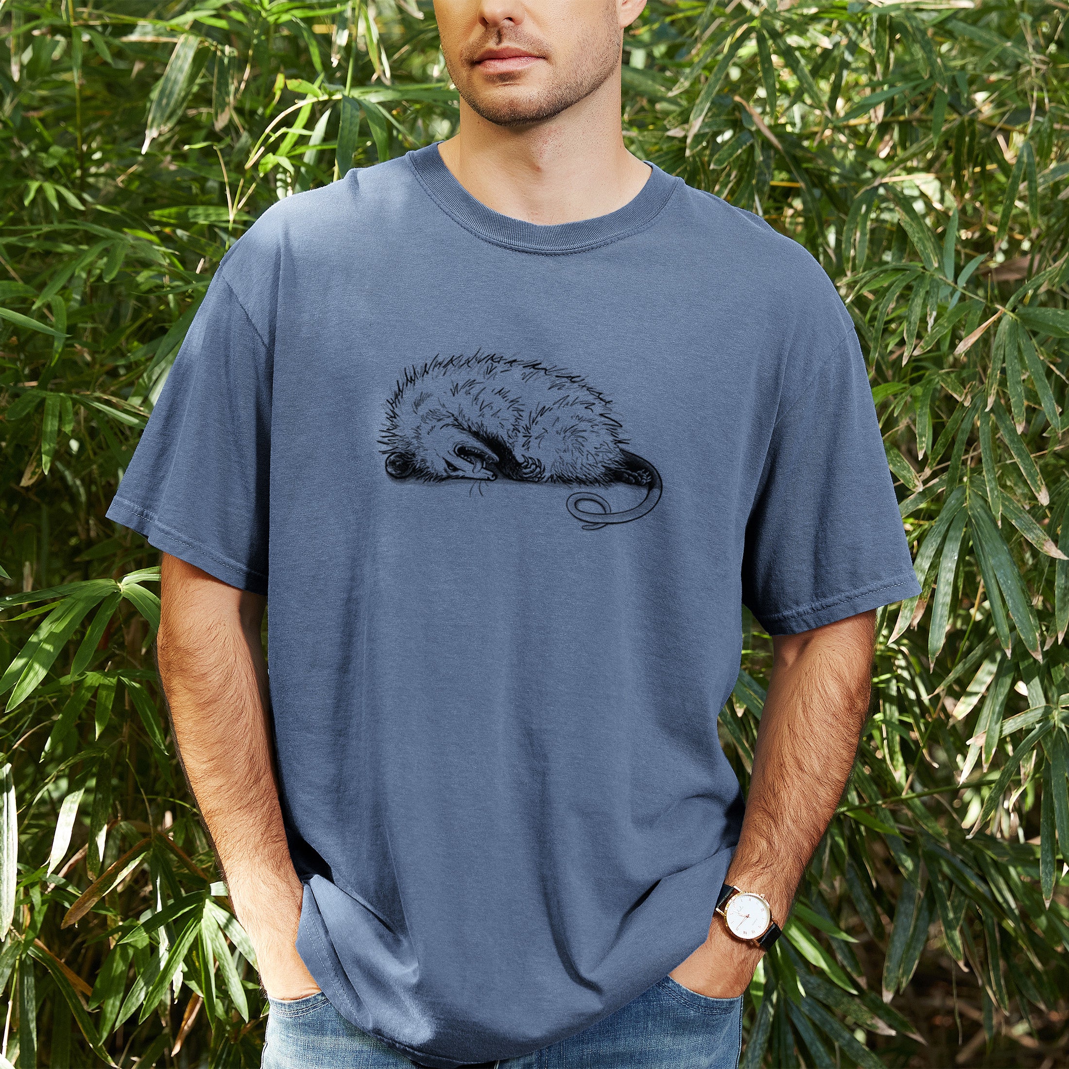 Opossum Playing Dead - Unisex Comfort Colors Garment-Dyed Heavyweight T-shirt
