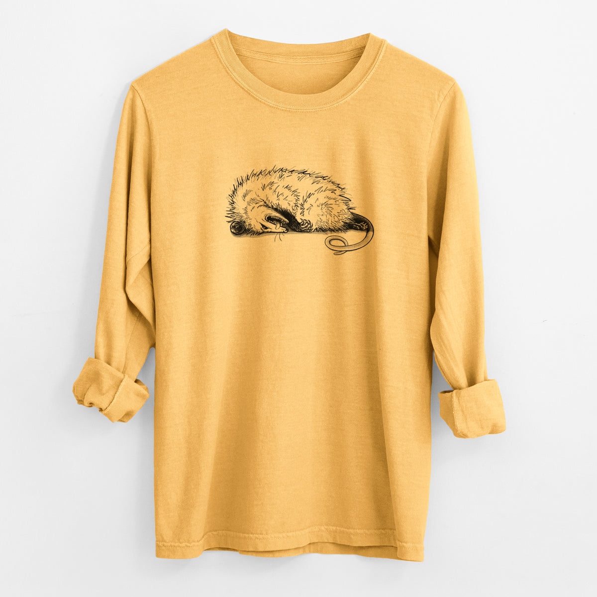 Opossum Playing Dead - Unisex Comfort Colors 100% Cotton Long Sleeve