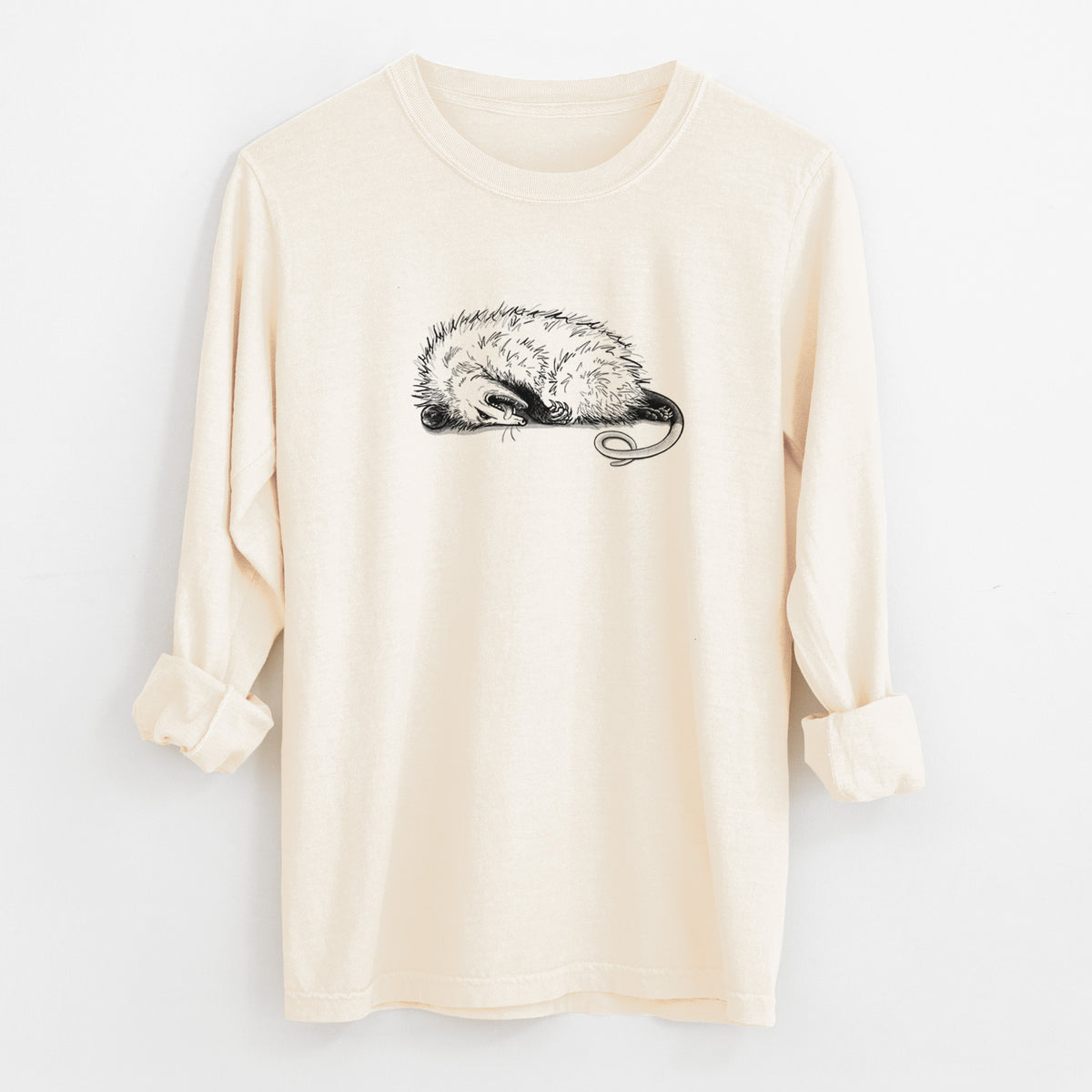 Opossum Playing Dead - Unisex Comfort Colors 100% Cotton Long Sleeve