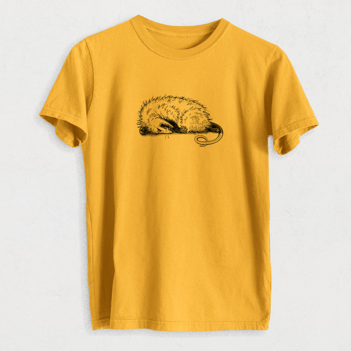 Opossum Playing Dead - Heavyweight Men&#39;s 100% Organic Cotton Tee