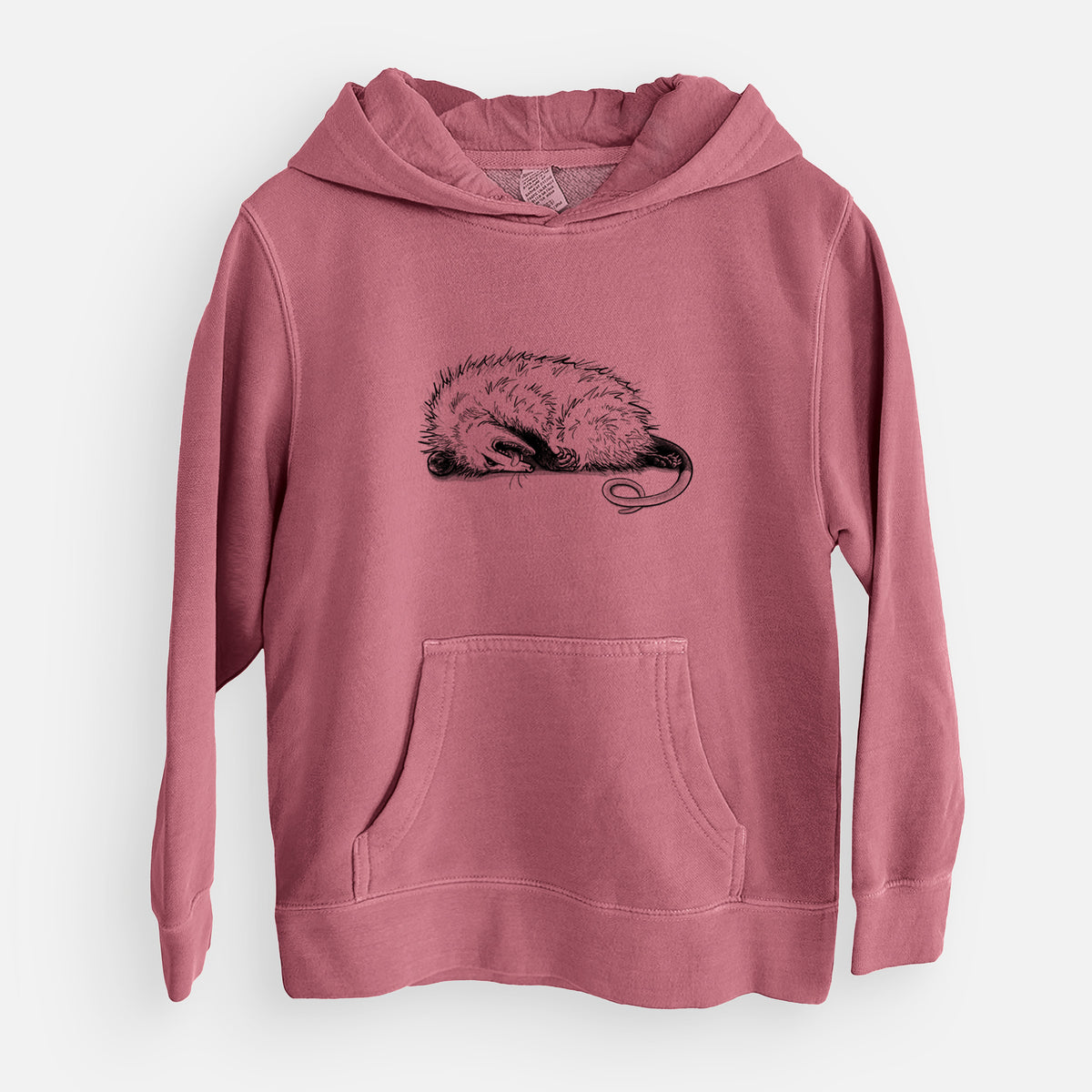 Opossum Playing Dead - Youth Pigment Dyed Hoodie