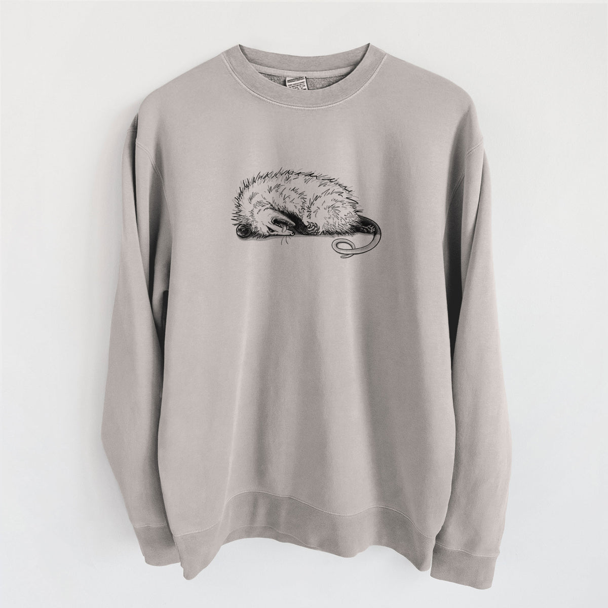 Opossum Playing Dead - Unisex Pigment Dyed Crew Sweatshirt