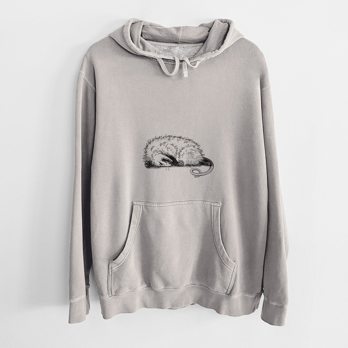 Opossum Playing Dead - Unisex Pigment Dyed Hoodie