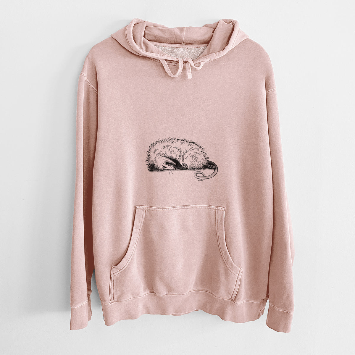 Opossum Playing Dead - Unisex Pigment Dyed Hoodie