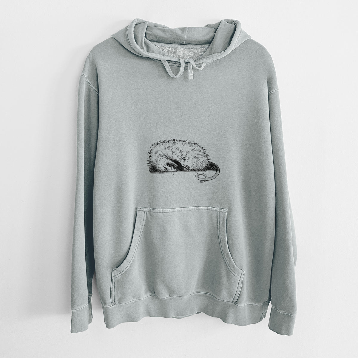 Opossum Playing Dead - Unisex Pigment Dyed Hoodie
