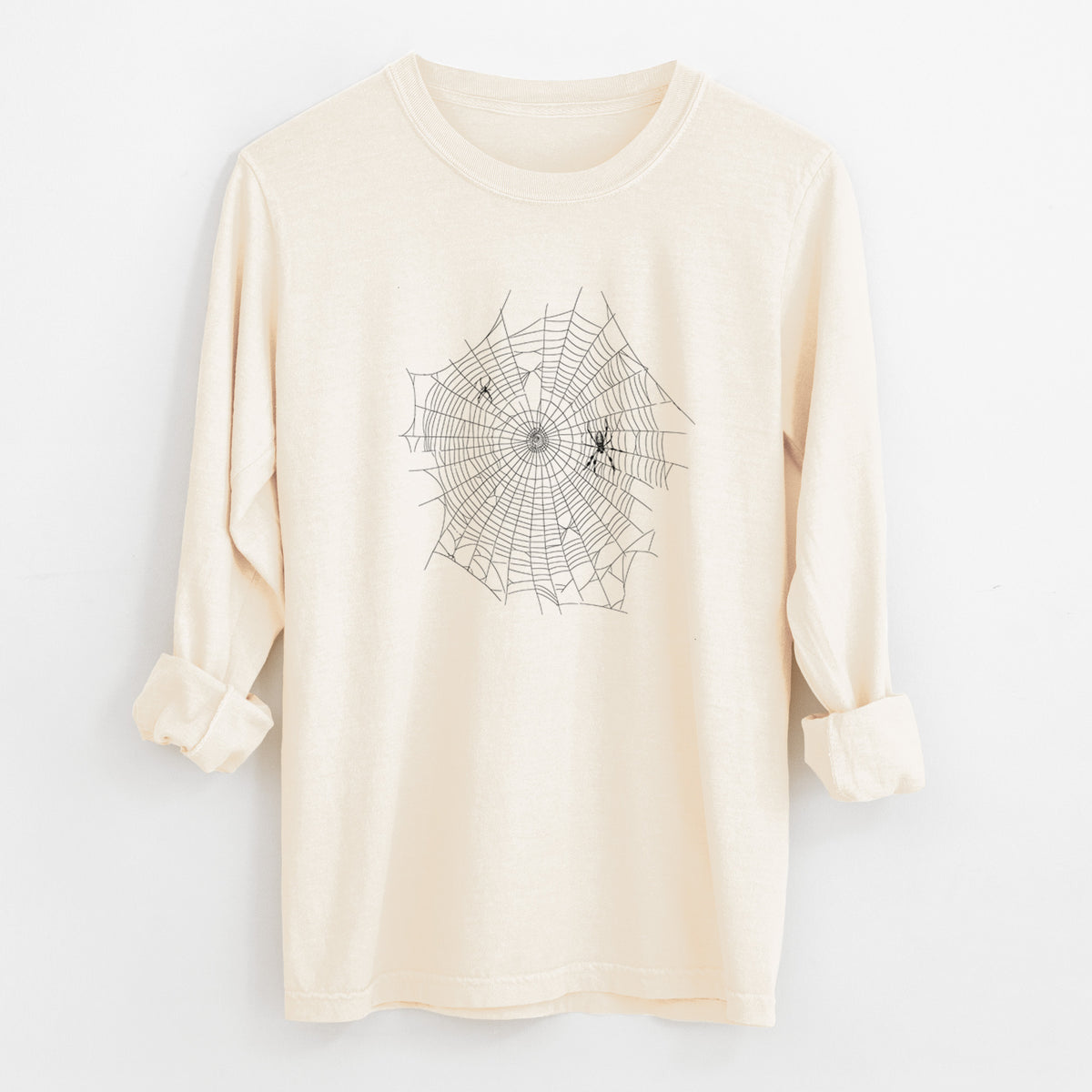 Golden Silk Orb-weaver Spider Web - Trichonephila clavipes - Unisex Comfort Colors 100% Cotton Long Sleeve