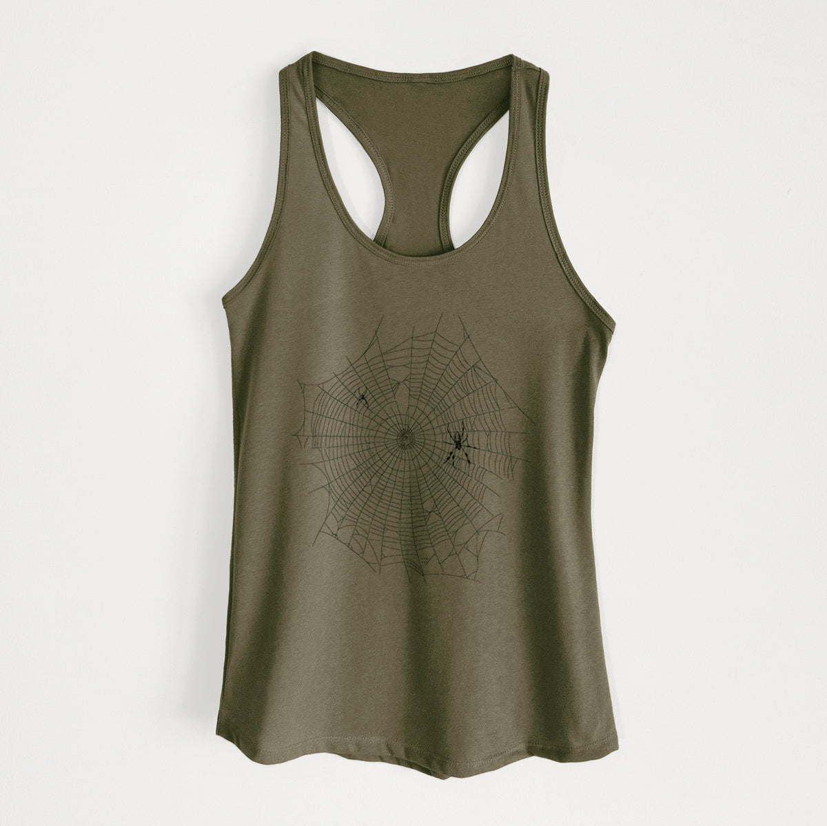 Golden Silk Orb-weaver Spider Web - Trichonephila clavipes - Women&#39;s Racerback Tanktop