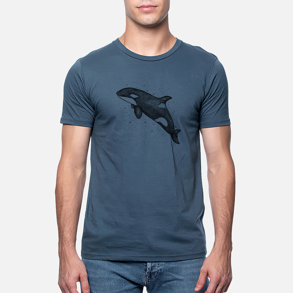 CLOSEOUT - Orca Whale - Unisex Crewneck - Made in USA - 100% Organic Cotton