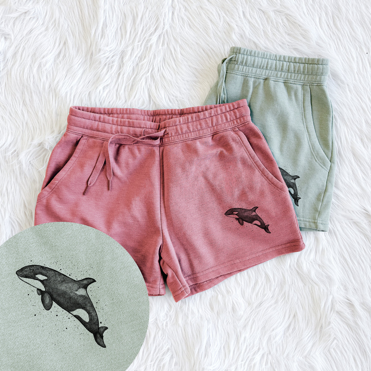 Orca Whale - Women&#39;s Cali Wave Shorts