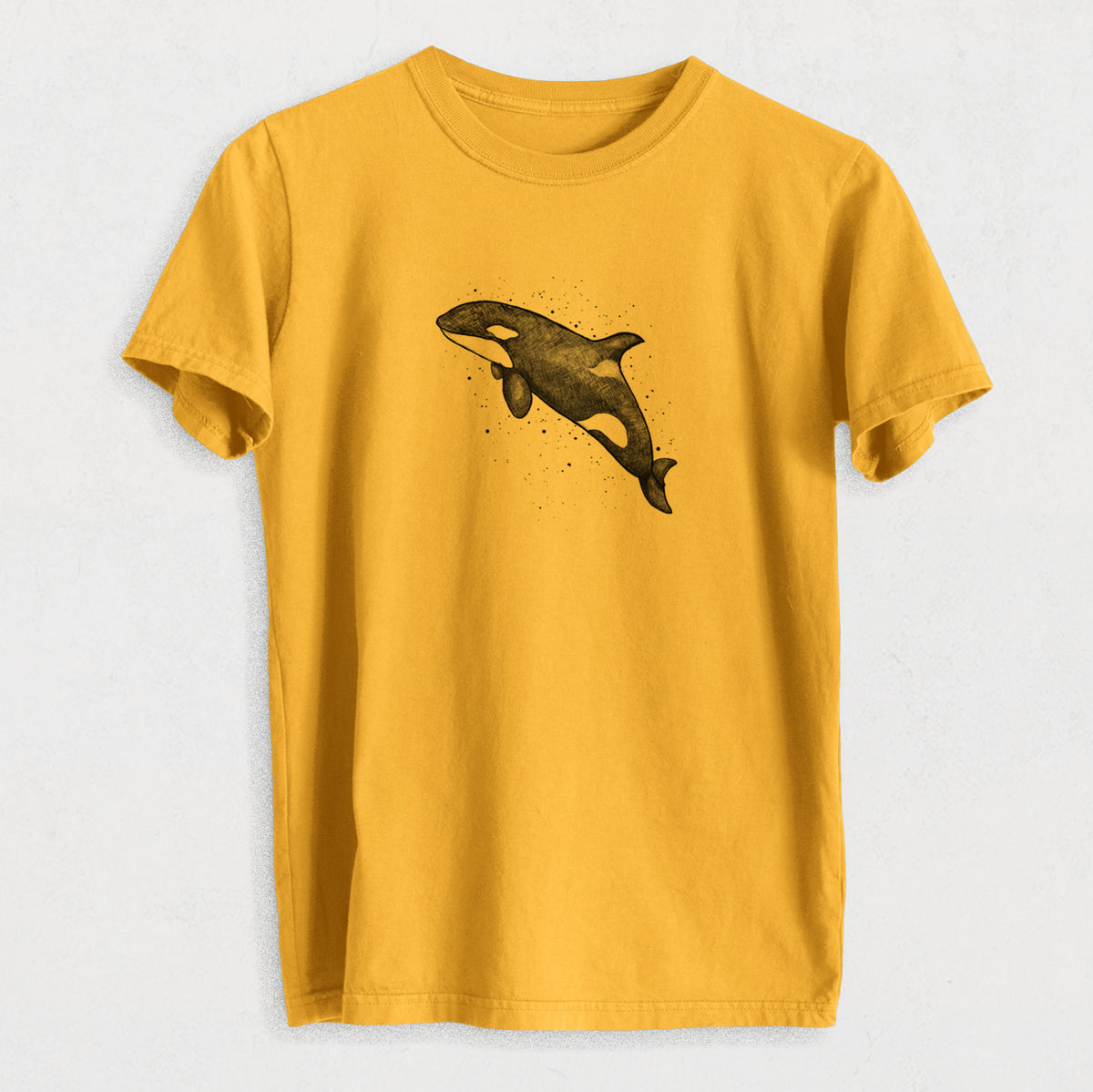 Orca Whale - Heavyweight Men&#39;s 100% Organic Cotton Tee