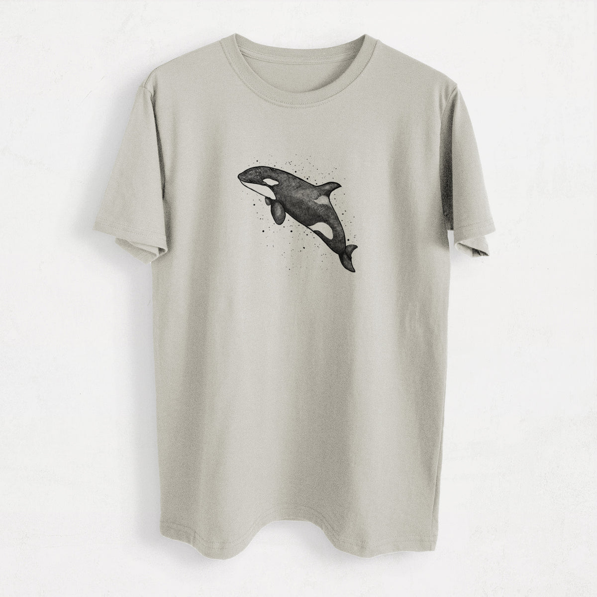 Orca Whale - Heavyweight Men&#39;s 100% Organic Cotton Tee