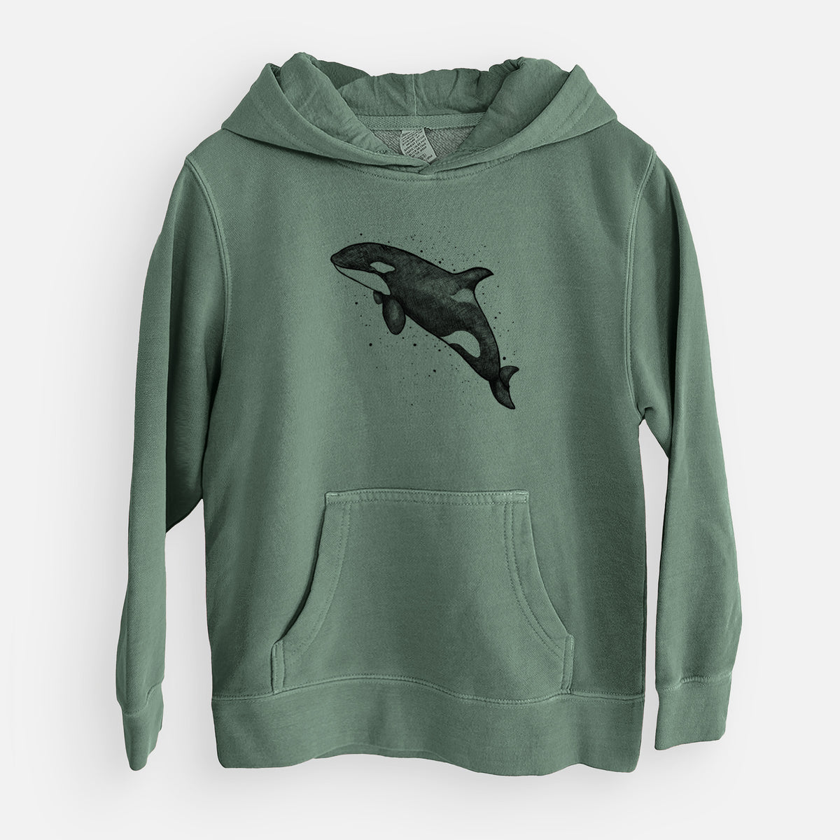 Orca Whale - Youth Pigment Dyed Hoodie