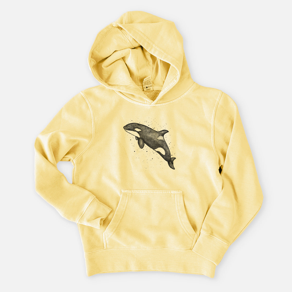 Orca Whale - Youth Pigment Dyed Hoodie