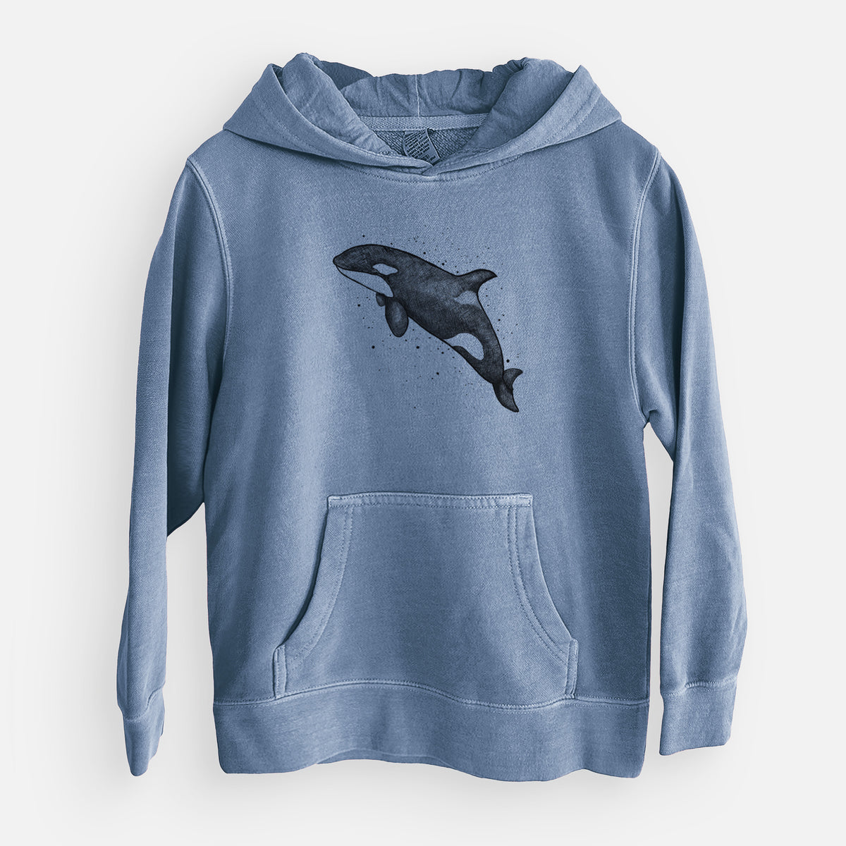 Orca Whale - Youth Pigment Dyed Hoodie