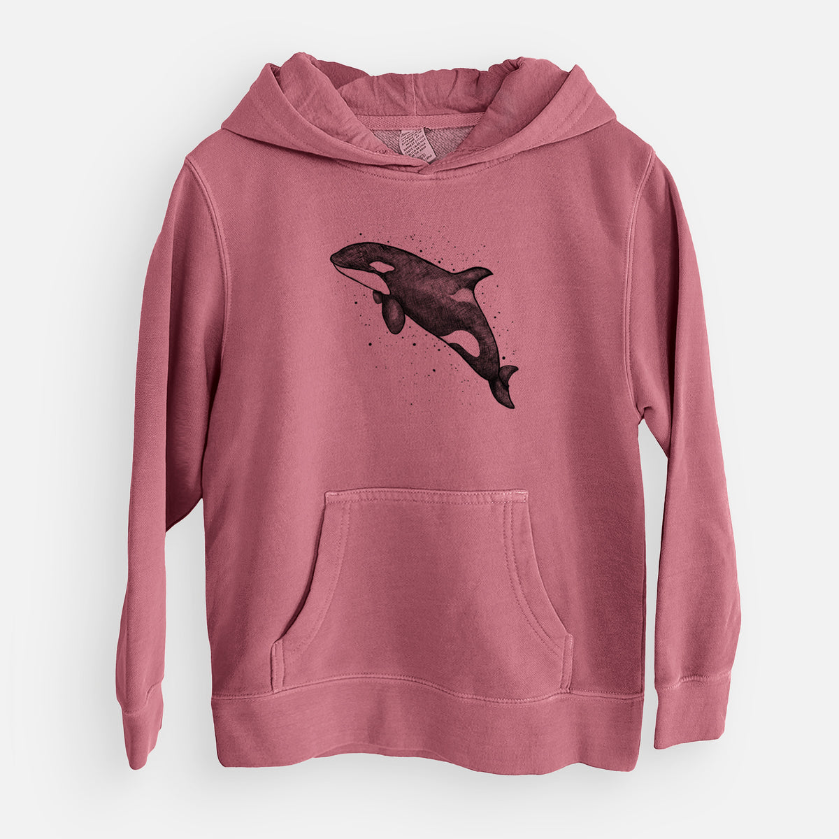 Orca Whale - Youth Pigment Dyed Hoodie