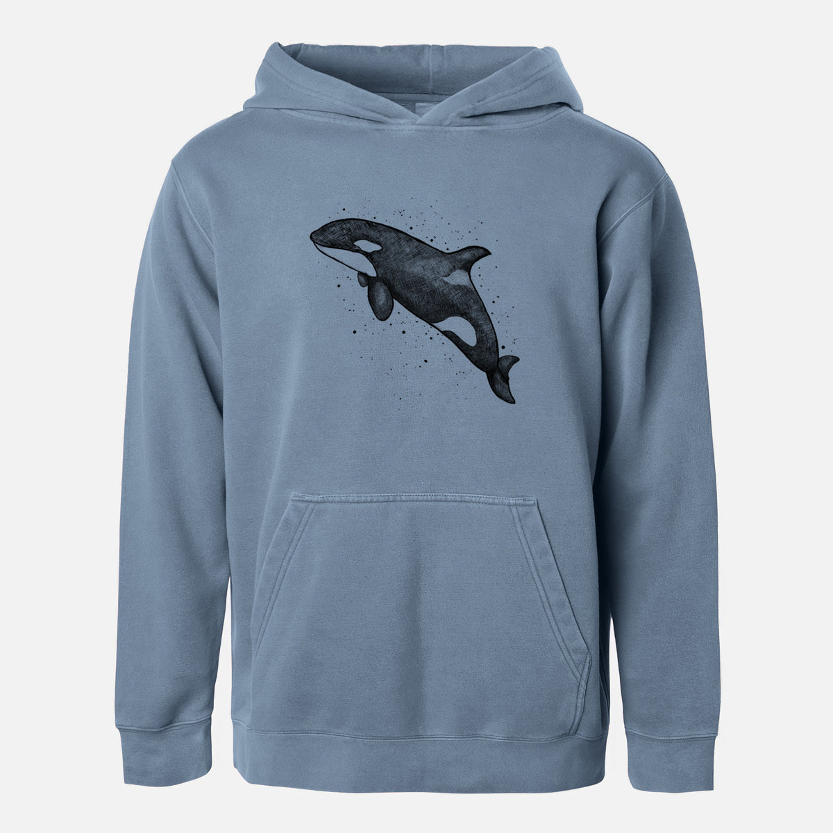 Orca Whale - Youth Pigment Dyed Hoodie