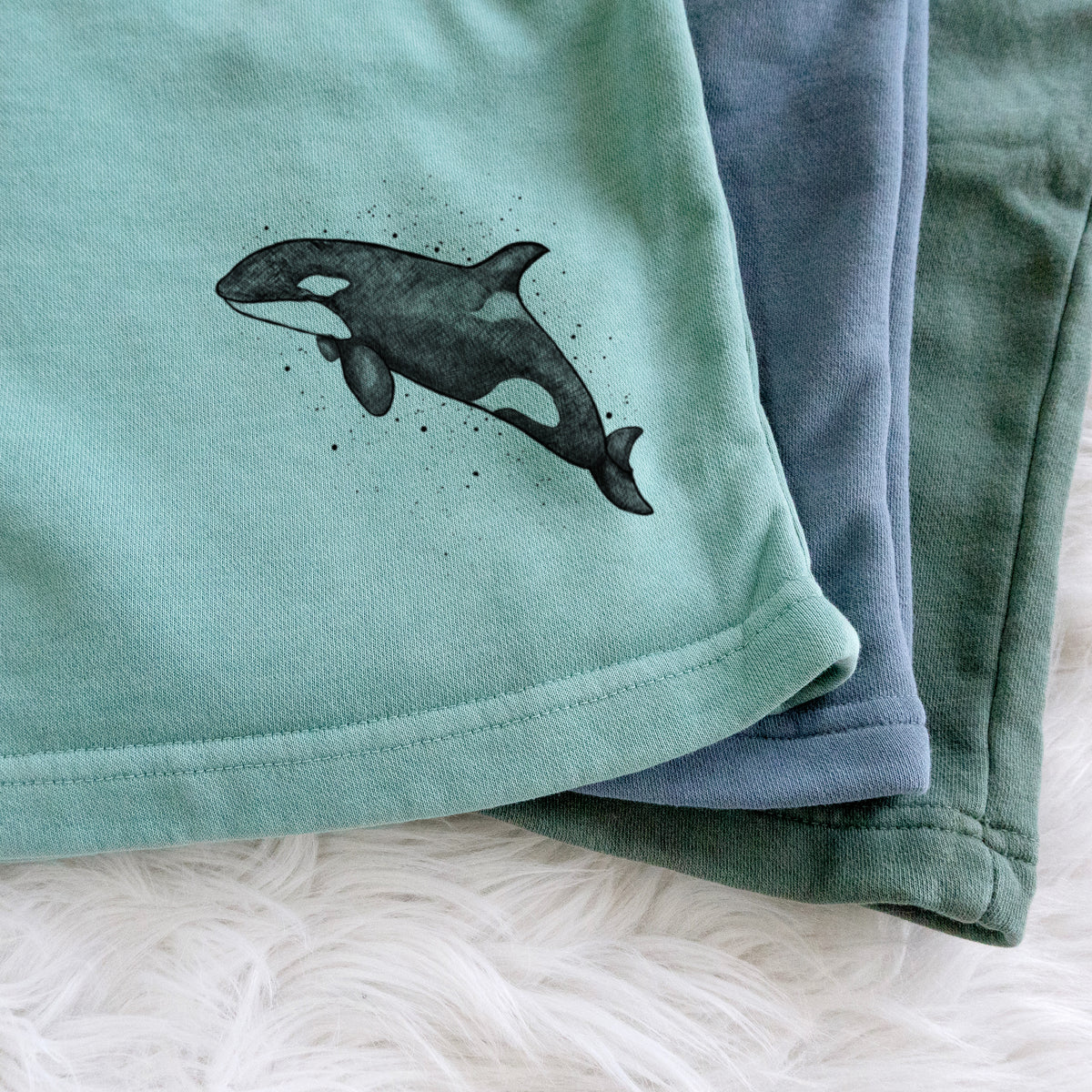 Orca Whale - Unisex Pigment Dyed Shorts