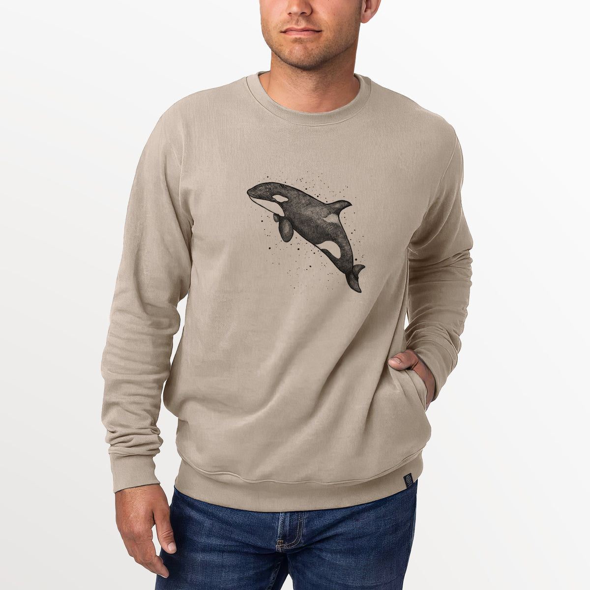 Orca Whale  - Unisex Reclaimed Crewneck Sweatshirt