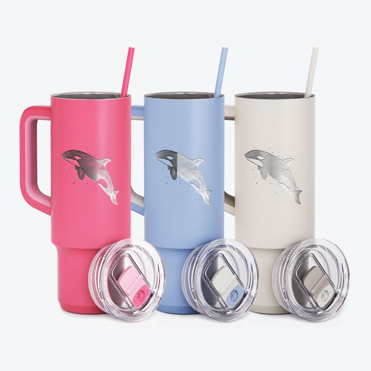 Orca Whale - 40oz Skinny Recharge Tumbler