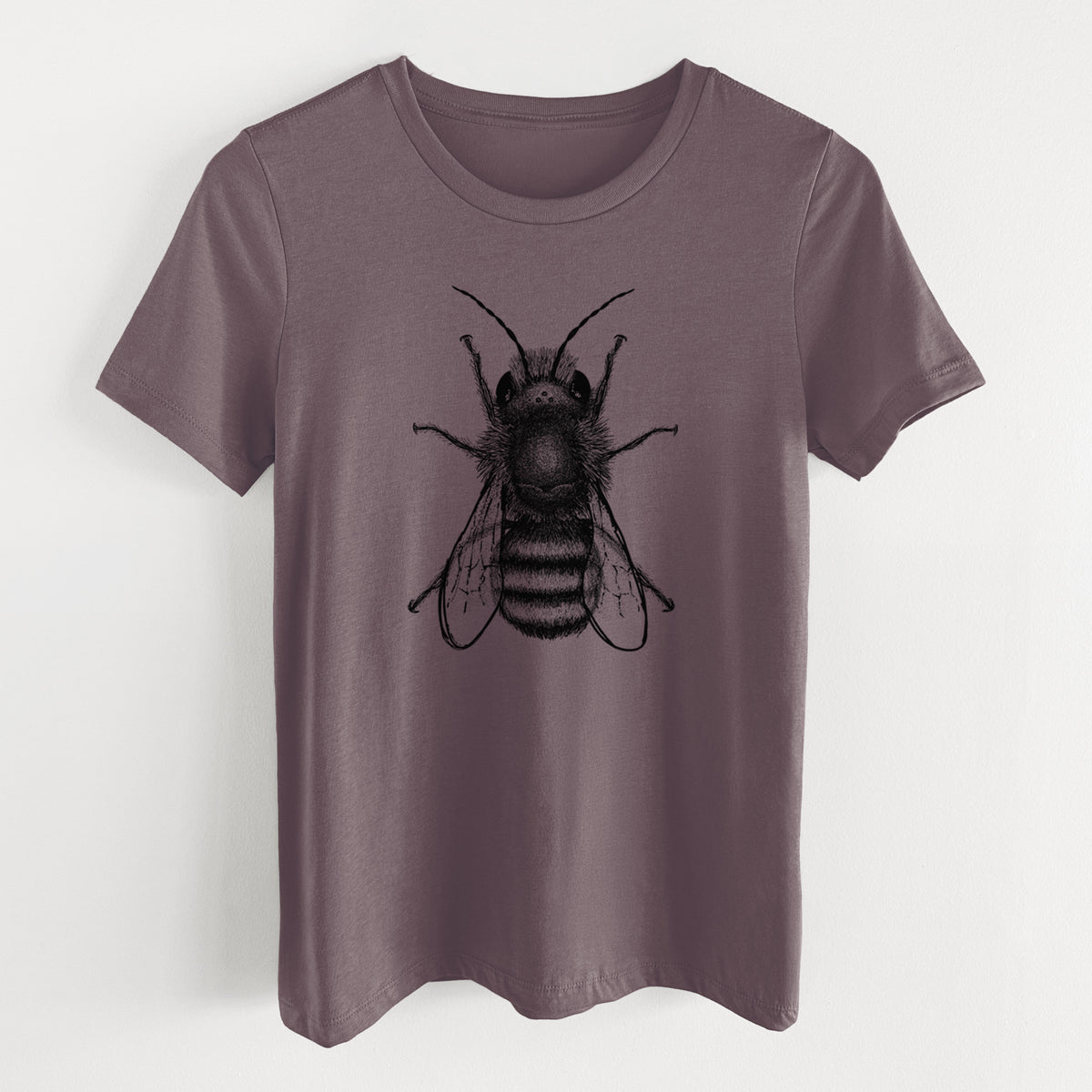 Osmia Bicornis - Red Mason Bee - Women&#39;s Lightweight Relaxed Fit 100% Cotton Crewneck