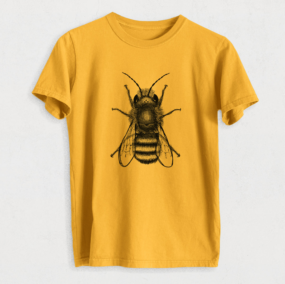 Osmia Bicornis - Red Mason Bee - Heavyweight Men&#39;s 100% Organic Cotton Tee