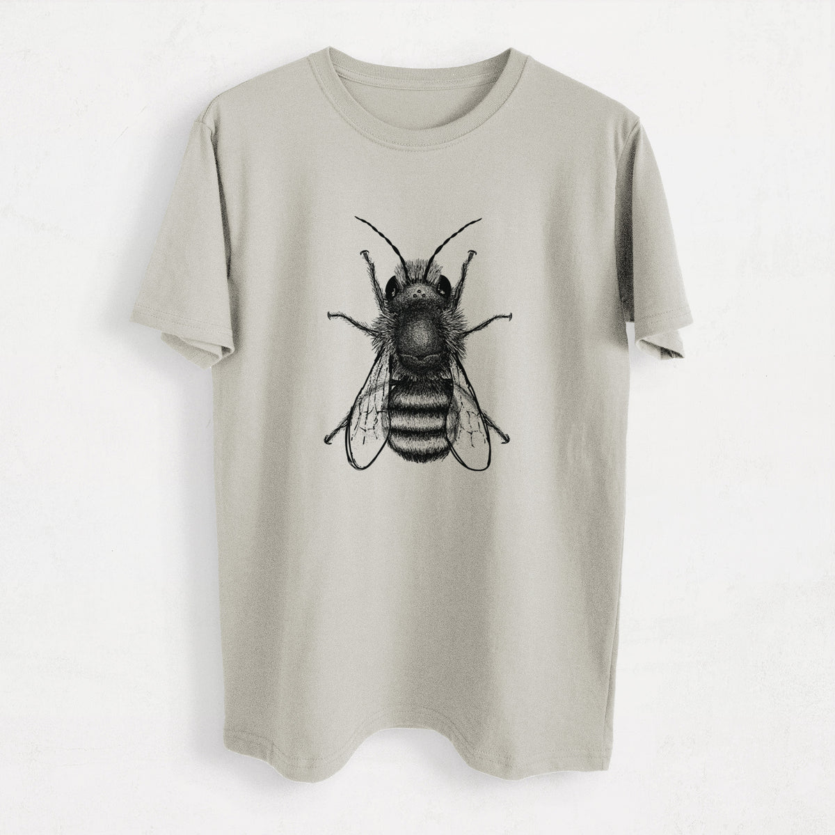 Osmia Bicornis - Red Mason Bee - Heavyweight Men&#39;s 100% Organic Cotton Tee