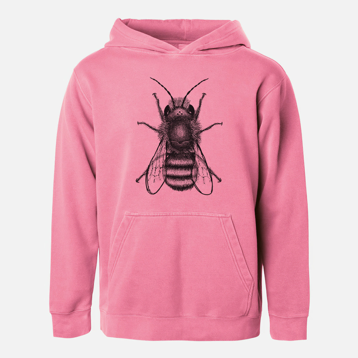 Osmia Bicornis - Red Mason Bee - Youth Pigment Dyed Hoodie