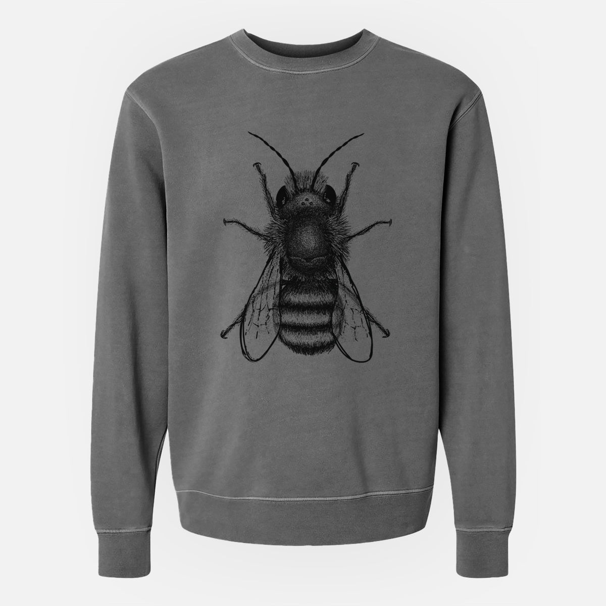 Osmia Bicornis - Red Mason Bee - Unisex Pigment Dyed Crew Sweatshirt