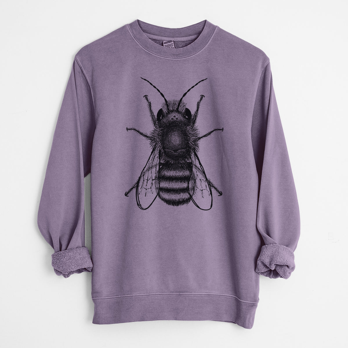 Osmia Bicornis - Red Mason Bee - Unisex Pigment Dyed Crew Sweatshirt