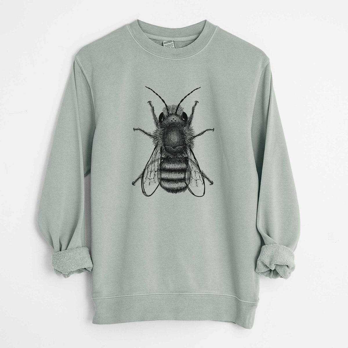 Osmia Bicornis - Red Mason Bee - Unisex Pigment Dyed Crew Sweatshirt