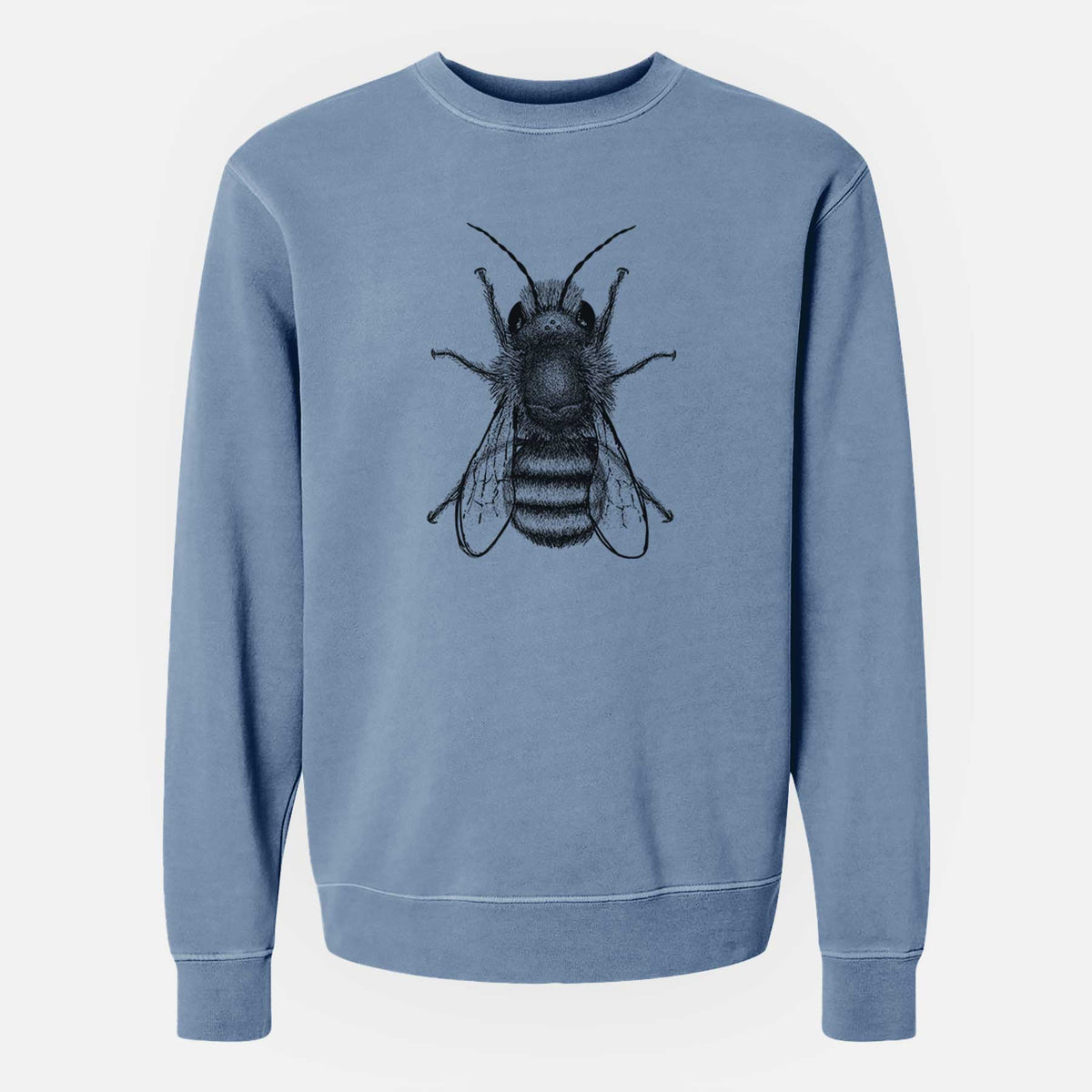 Osmia Bicornis - Red Mason Bee - Unisex Pigment Dyed Crew Sweatshirt