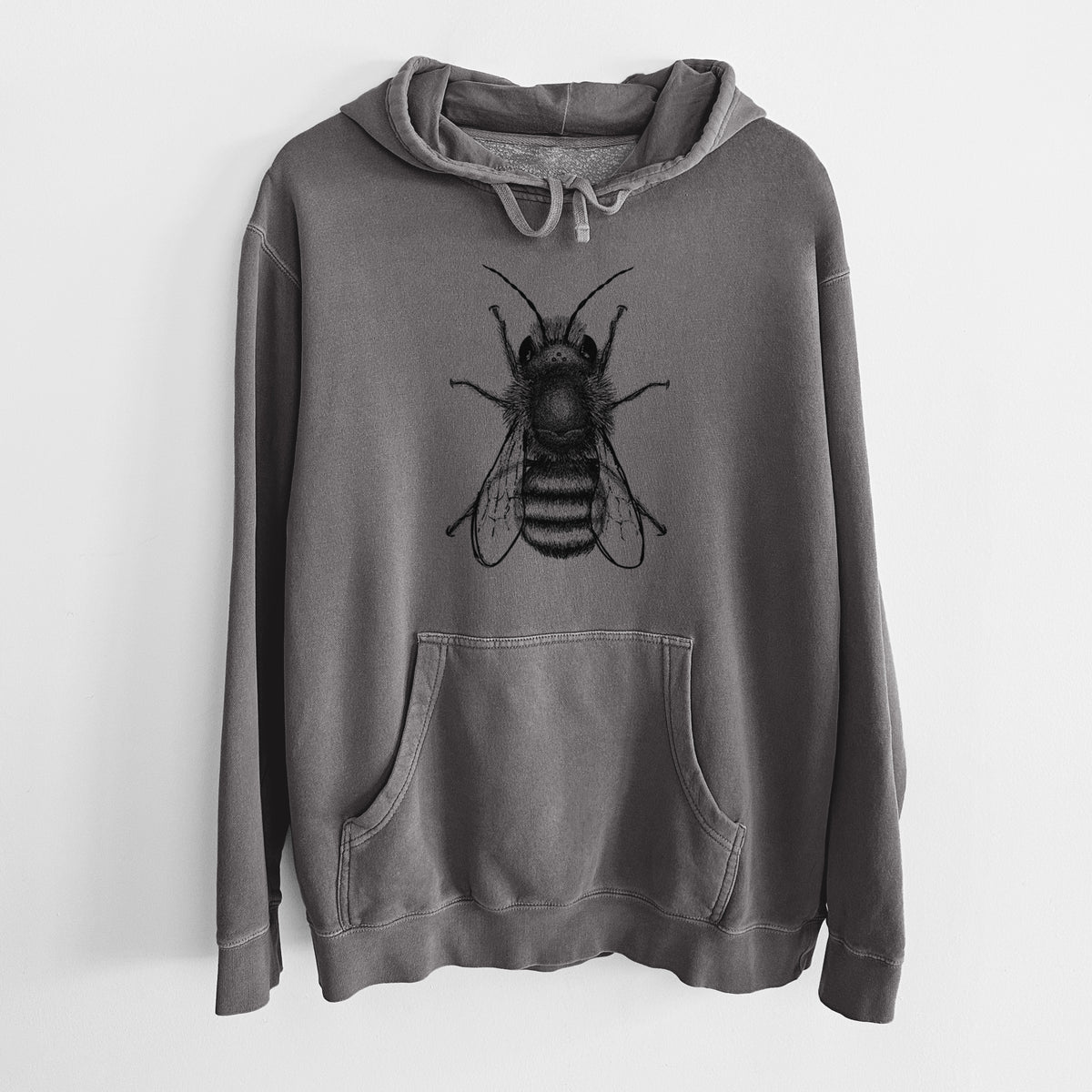 Osmia Bicornis - Red Mason Bee - Unisex Pigment Dyed Hoodie