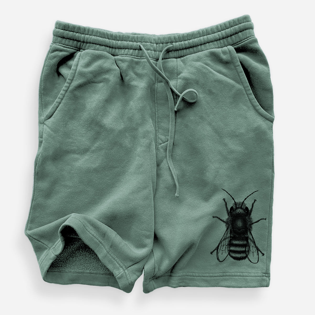 Osmia Bicornis - Red Mason Bee - Unisex Pigment Dyed Shorts