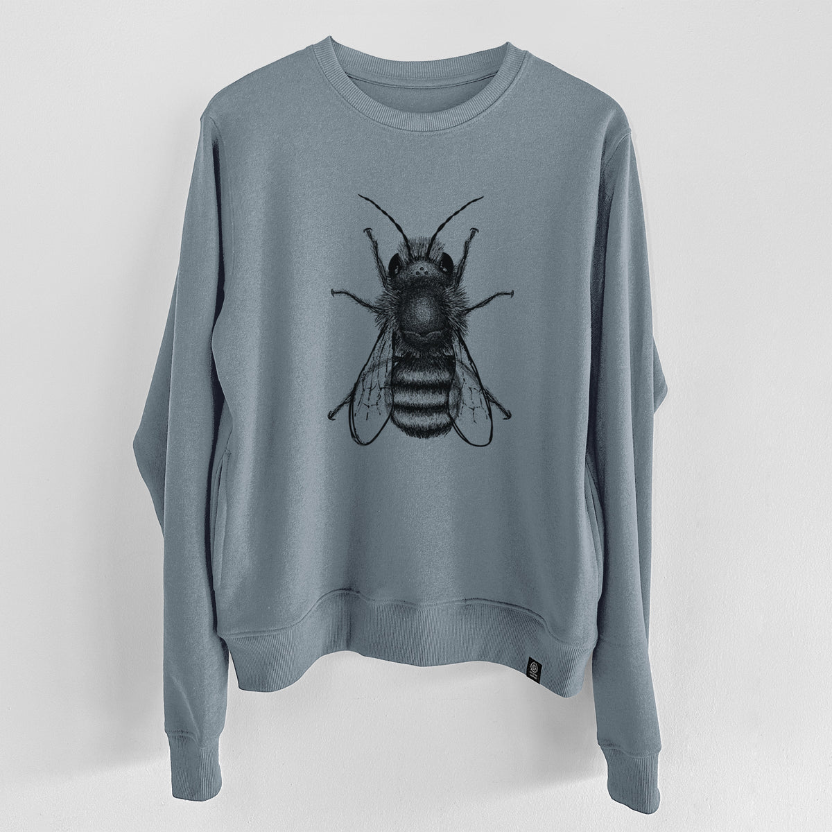 Osmia Bicornis - Red Mason Bee  - Unisex Reclaimed Crewneck Sweatshirt